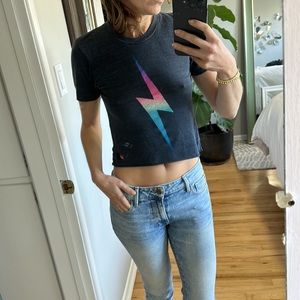 Aviator Nation cropped Tee size XS